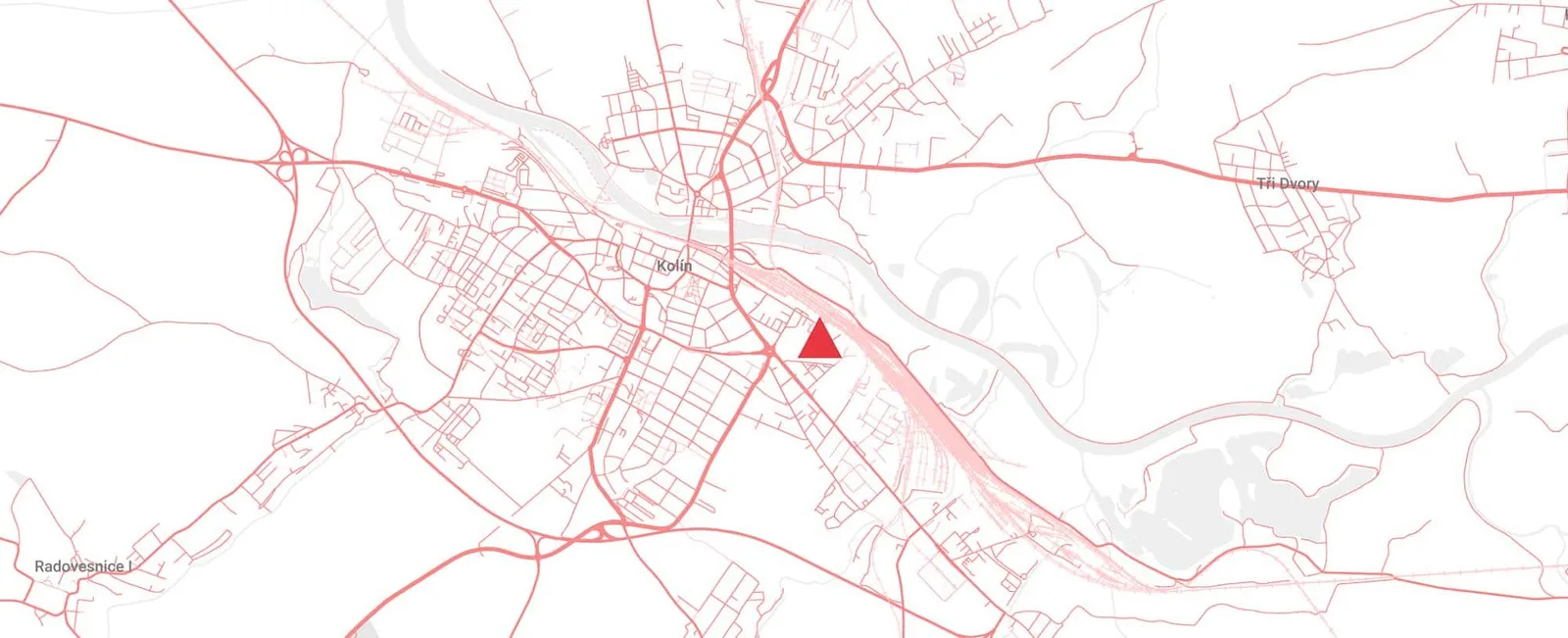 Mapa okolí výroby BRUS-SMART CZ, Pod Hroby 130, Kolín